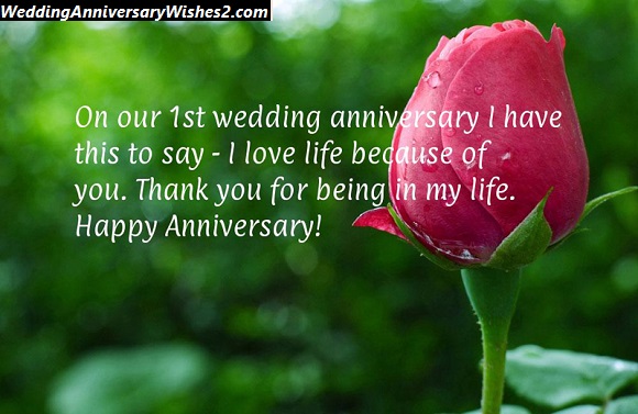 {70} 1st Wedding Anniversary Wishes Messages Quotes For Wife
