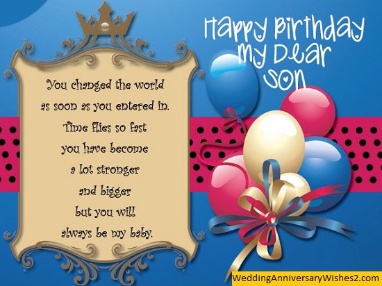 100 Happy Birthday Wishes Messages Quotes For Son Status 2022